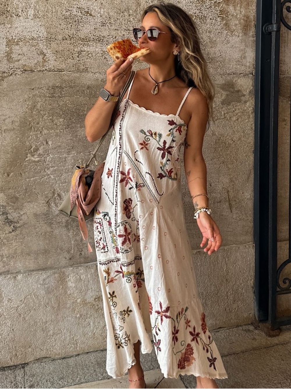 NWT Zara ZW Collection Asymmetric Floral Embroidered Dress XS - Picture 6 of 11